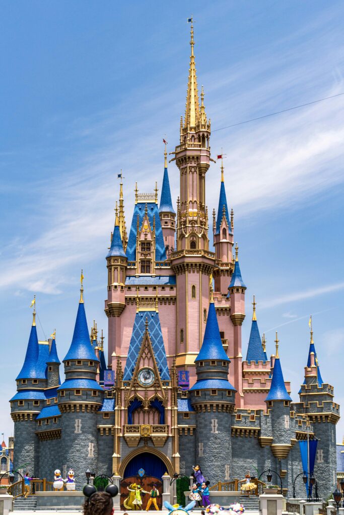 Cinderella Castle at Walt Disney World, a quintessential fairytale landmark in Florida.